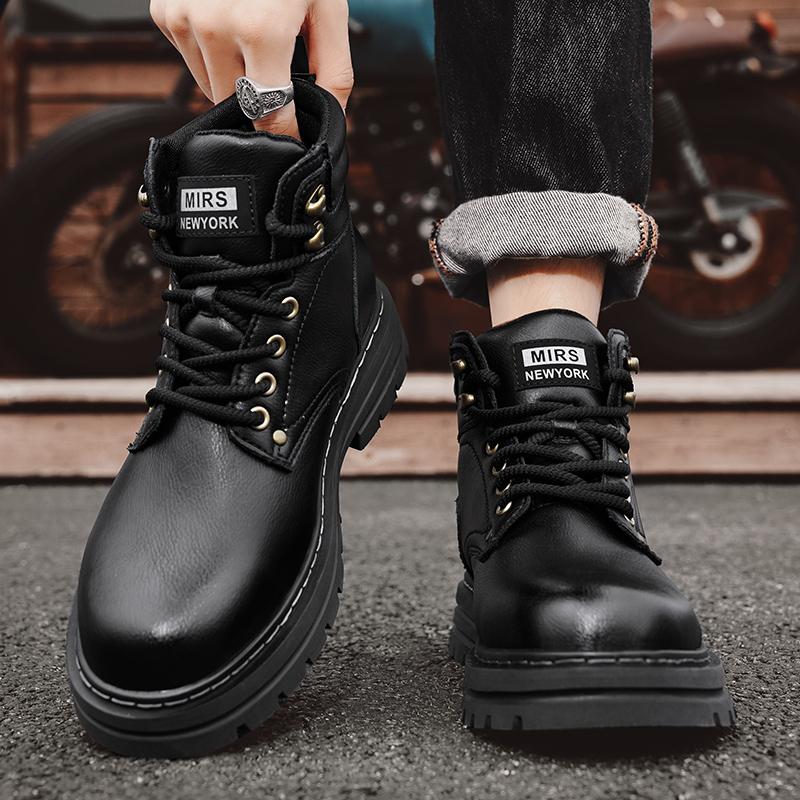 Модные универсальные мужские модные мотоциклетные ботинки Мужская обувь для ходьбы — фото 5
