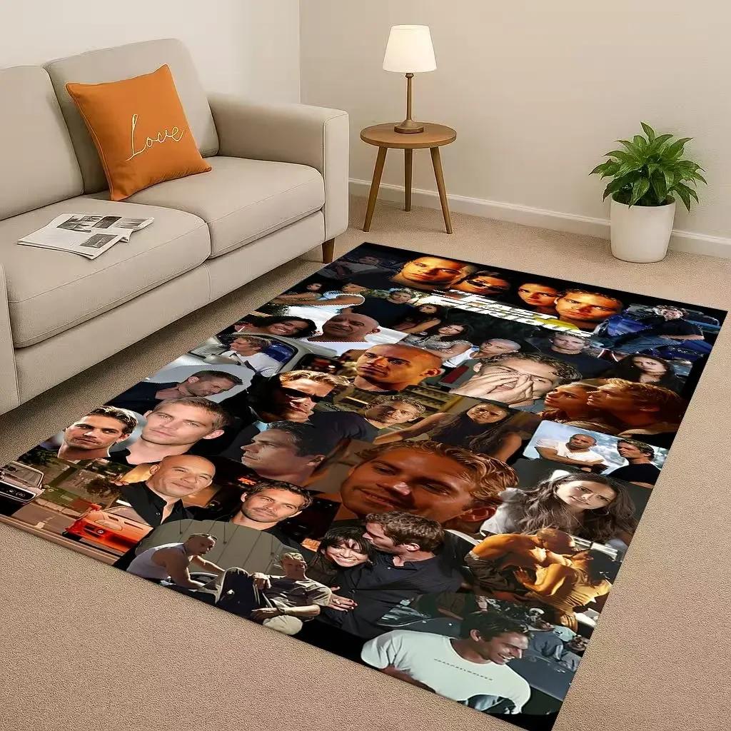 New Fast F-Furious Vin Diesel Racing Car Living Room Non-Slip Area Rug Carpet For Bedroom Playroom Sofa,Easy Clean Home Doormat