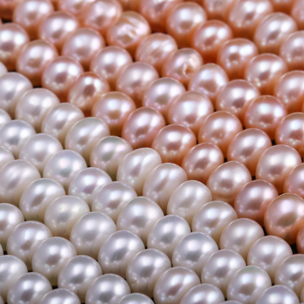 1String, Natural Freshwater Pearls, 5-6 Mm Button Pearl Beads for Jewelry Making DIY Necklace Supplies, Birthday Party Gifts for Women, 36cm