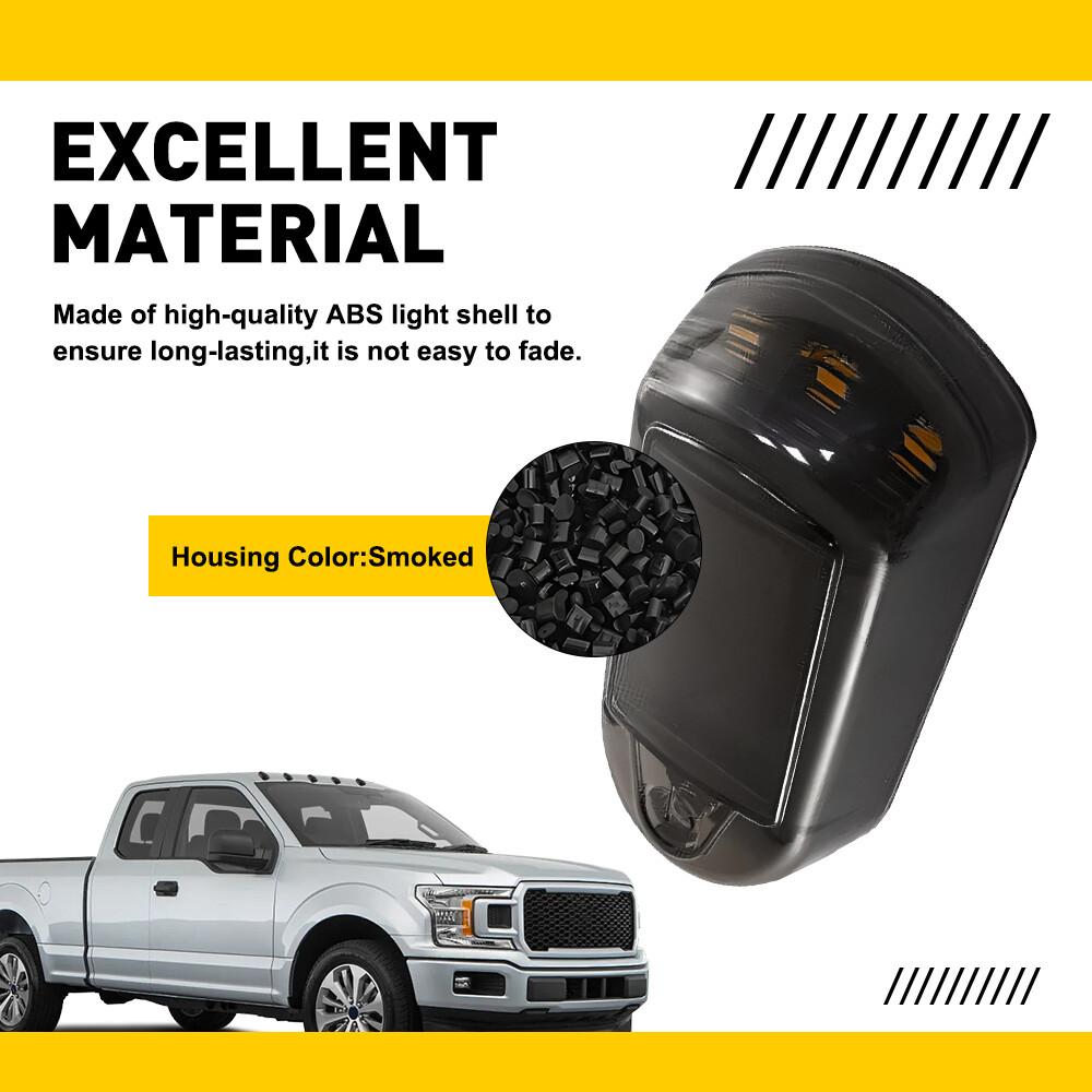 5PCS Universal Solar Powered Cab Flashing Light Roof Cab Amber Marker Lights