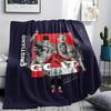 1PC CR7 Patterned Flannel Blanket Suitable For All Seasons for Home Decor Warmth and Comfort Gifts Holiday Present