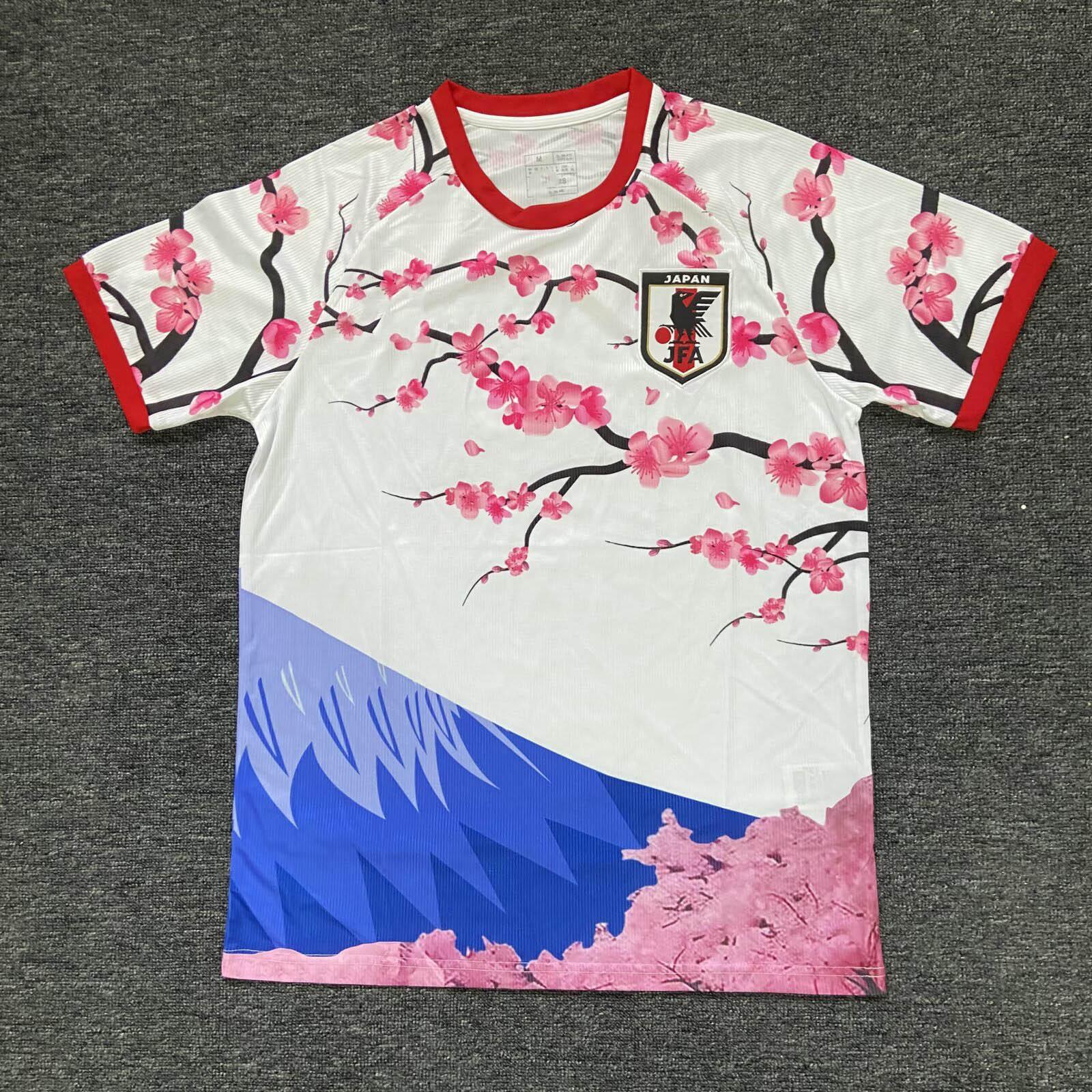 2526 Football Shirt Anime Mount Fuji One Piece Luffy Dragon Ball Sakura Goku Jersey S