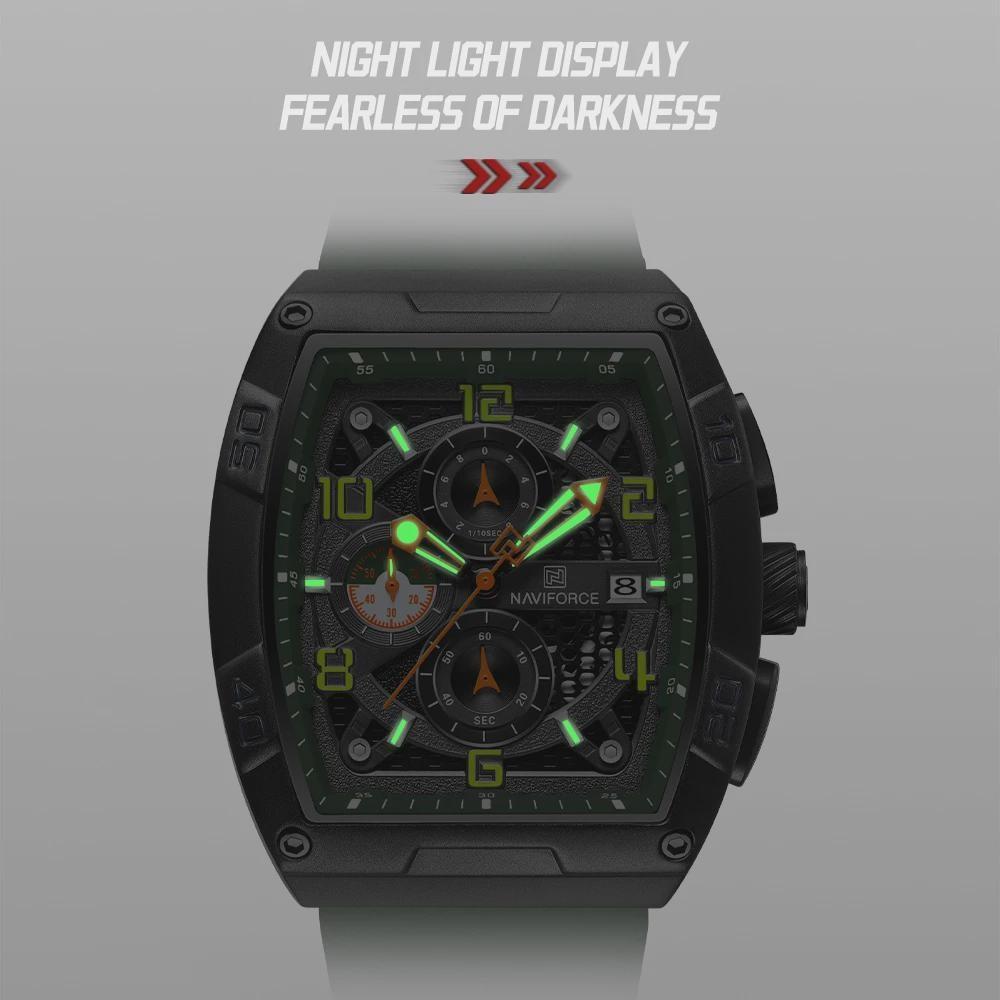 Creative Barrel-Shaped Small Dial Men Wristwatch Waterproof Quartz Watches Chronograph Date Display Reloj Hombre