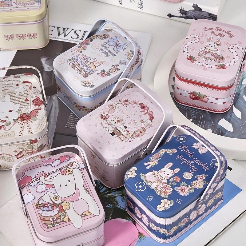 Tinplate Candy Box Kids Gifts Small Tin Box Cookie Boxes Portable Gift Case For Birthday Wedding Party Decoration