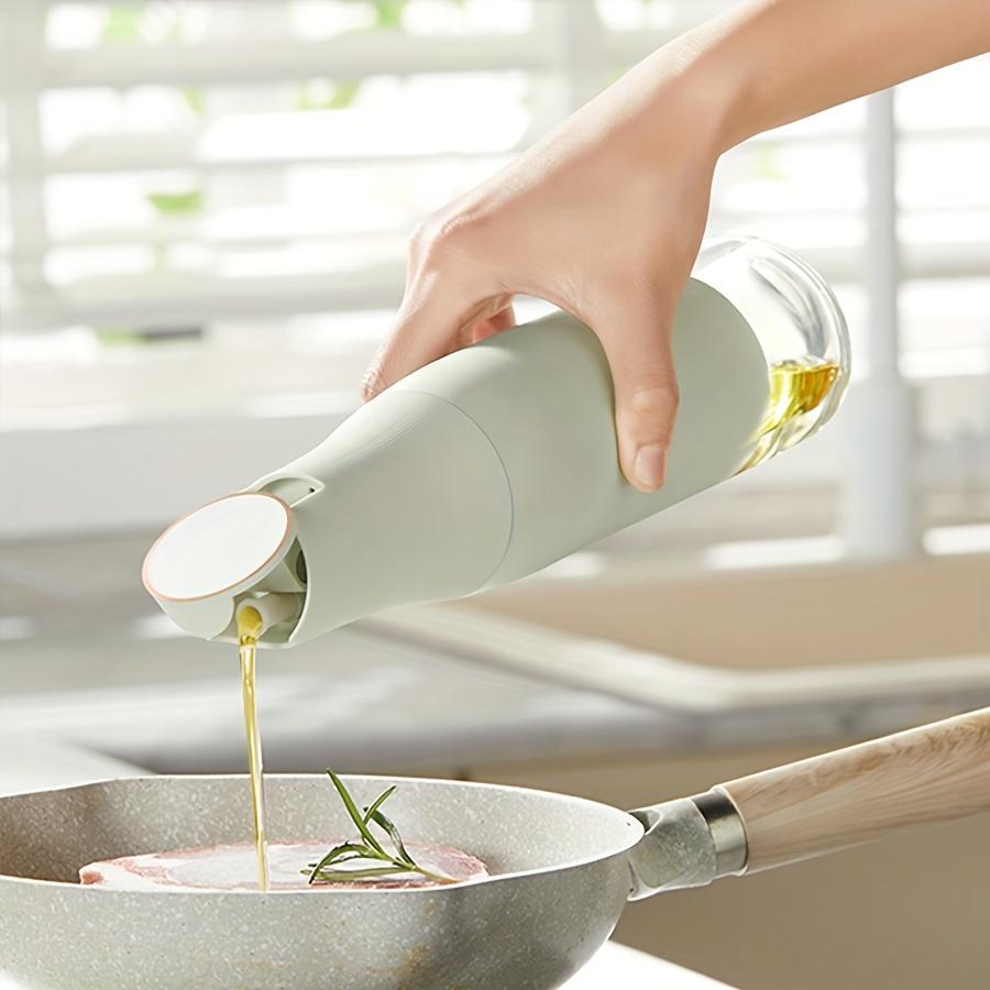 Auto Open Glass Oil Dispenser  BPA Free, Leakproof Kitchen Seasoning Bottle for Olive Oil Vinegar