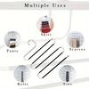 3pcs Metal Hangers Multi-Use Clothes Hangers Pants Skirts Belts Ties Scarves Space-Saving Storage Organizers Clothing Rack