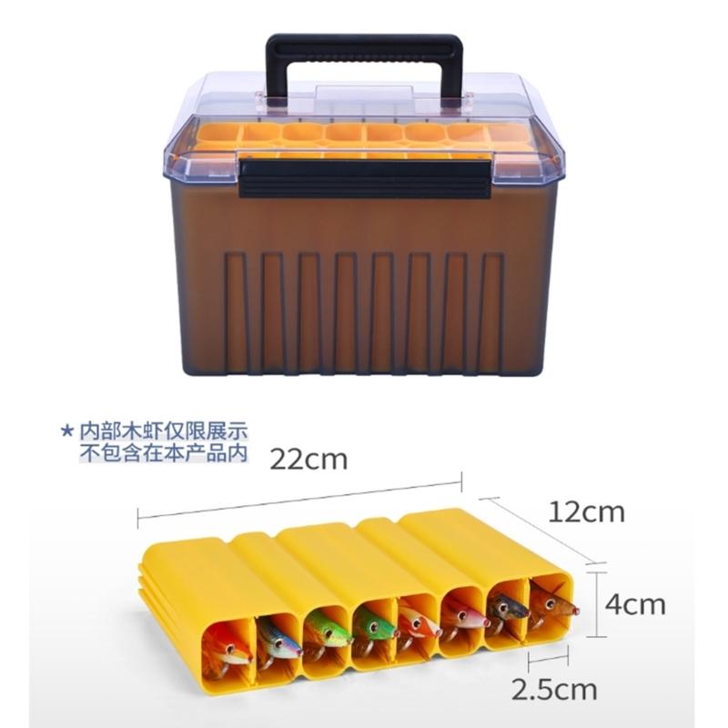 Přenosný dřevěný box na nástrahy na krevety Vodotěsný Organizér na rybářské nástrahy Nízká hmotnost Box na rybářské náčiní Snadno přenosný