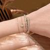 Luxury 18k Rose Gold-Plated Snake Bone Bangle with Diamonds for Women