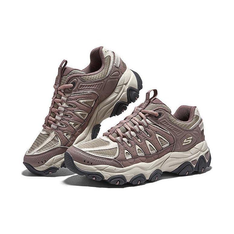 Skechers DLites Casual Comfortable Shock Absorbing Durable Low Top Hiking Shoes Women hiking shoes Rose-Pink 180172-MVE