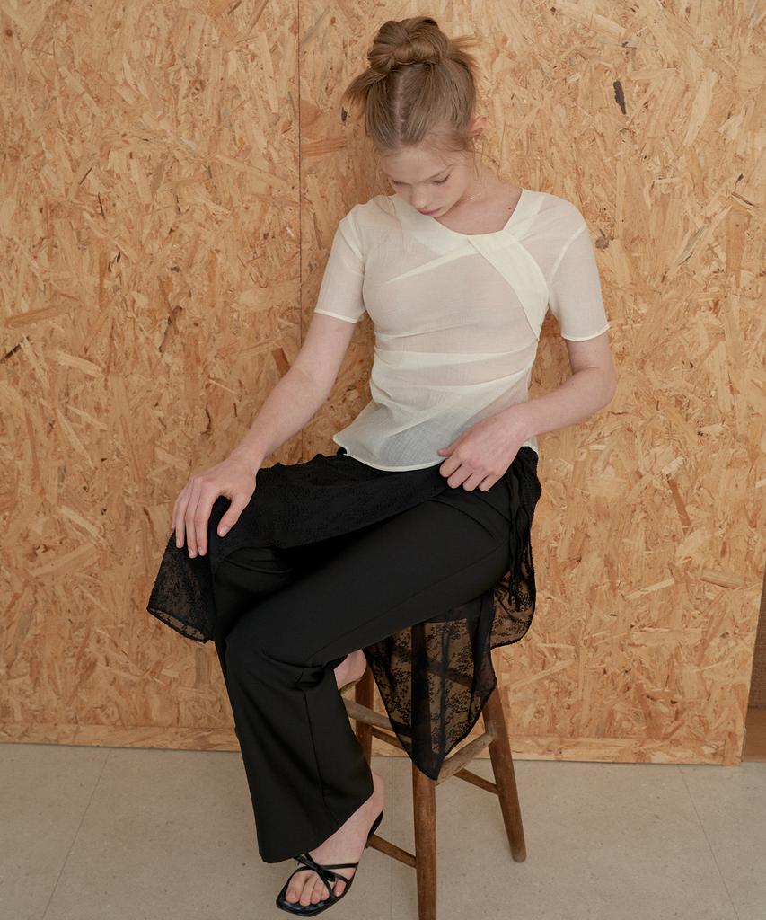 Peullobeu Sheering Wrap Skirt_4Colors