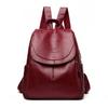 Mochila de Viagem Feminina de Couro Macio de Grande Capacidade - Versátil Bolsa Estudantil Casual Nova 2025