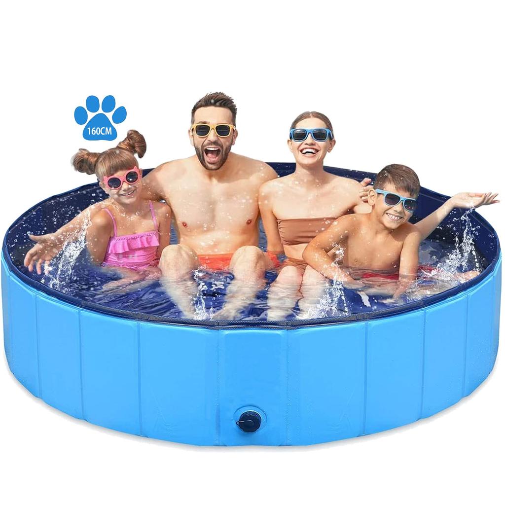 Foldable Pool for Kids and Pets, Garden Pool, Vinyl Pool, No Inflation Required, Playbox Pool, Bath Toy, Shower Pool, Bathtub, Ball Pool with Drain