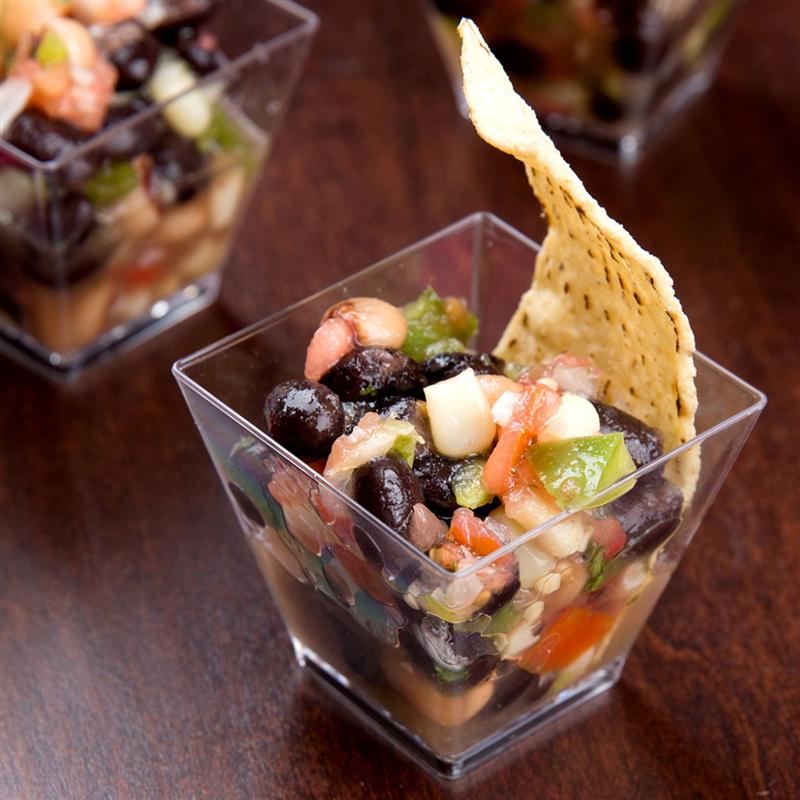 50pcs Dessert Cups 60ml Disposable Plastic Cups Clear Portion Transparent Trapezoidal Food Container for Jelly Yogurt Mousses