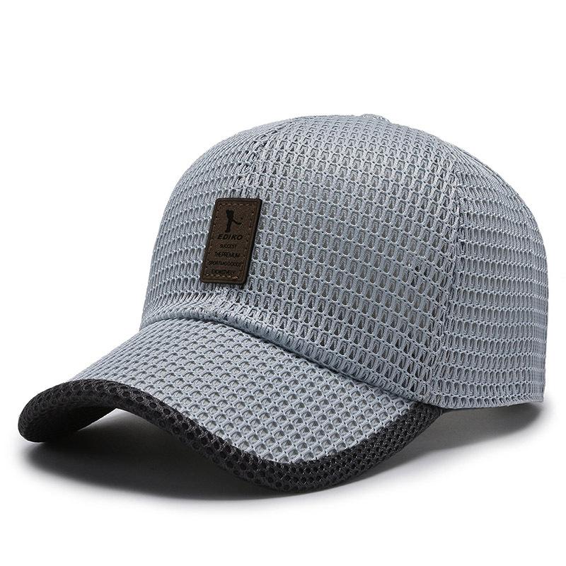 Summer new large mesh baseball cap flip hemming sun hat breathable sun hat trendy men's cap