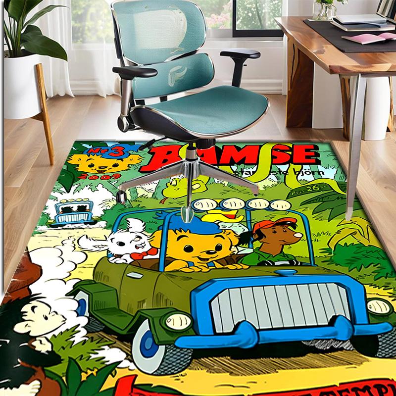 Bamse Pattern Rug, Indoor/Outdoor Mat, for Picnic, Gameroom, Bedroom, Office, Living Room, Home Decor Carpet, Birthday Gift