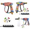 Pressure Washer with Quick Connect Nozzles Ergonomic Handle Graffiti Design Powerful Floor Cleaning Garden