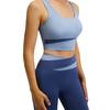 High-Waisted Color-Block Yoga Set: Tummy Control, Shockproof Sportswear for Women