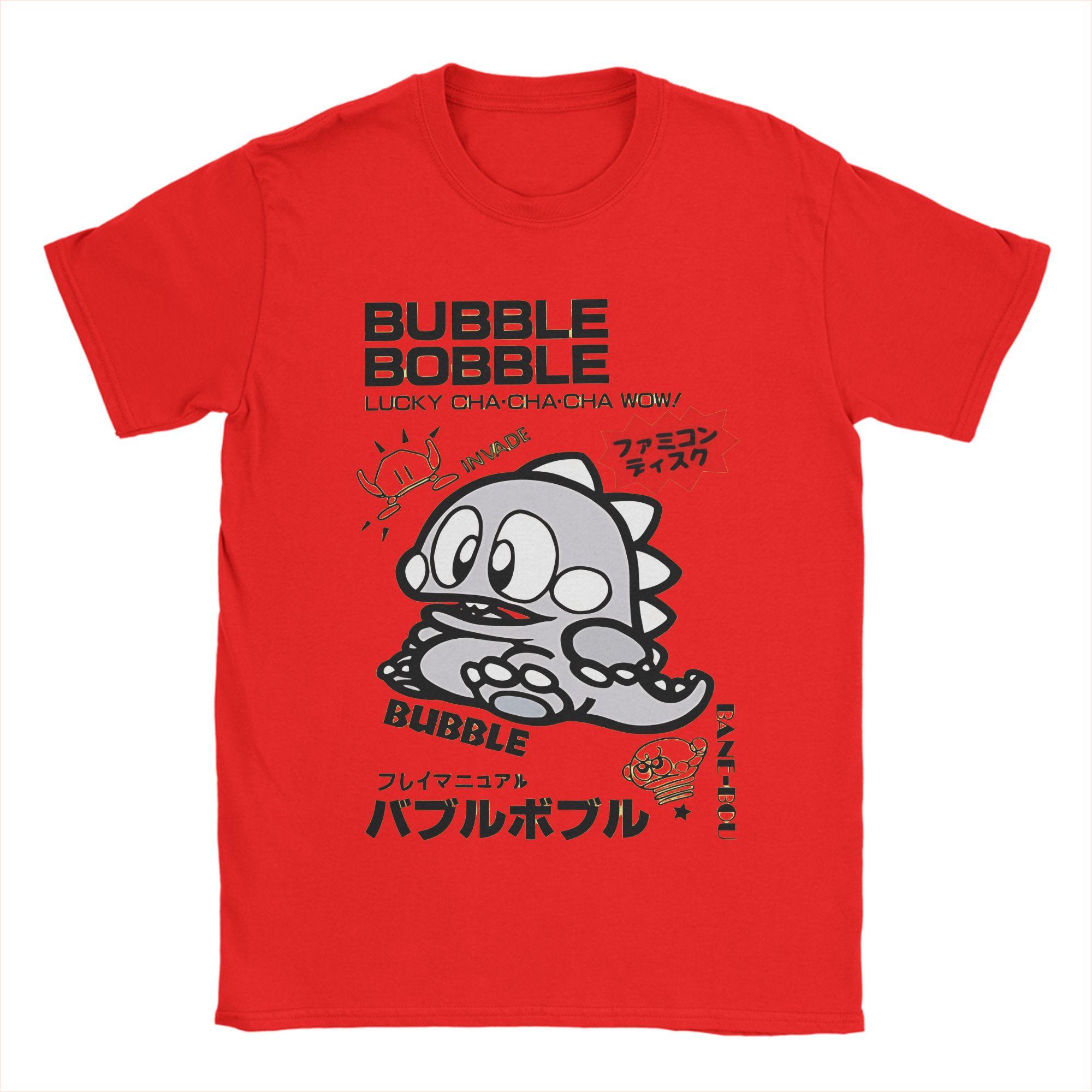 

Funny Bubble Bobble TShirts Unisex Round Neck Cotton T Shirt Short Sleeve Tees Plus Size Clothing S
