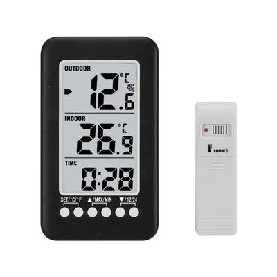 Double Zone Wireless Thermometers Clock Indoor Outdoor Temperature Monitoring High Precisions Sensors Easy To Read And Use