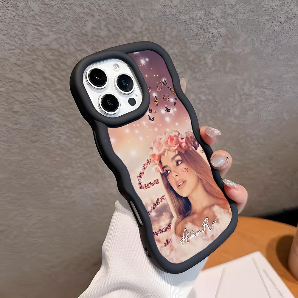 Addison Rae Handyhülle für iPhone 17 16 15 14 13 12 11 Air Pro Max Plus Welle Kante TPU Bunte Hülle Hülle Hübsch Luxus