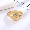 High-End Women's English Letter Seal Ring - Mature Style Pinky Jewelry