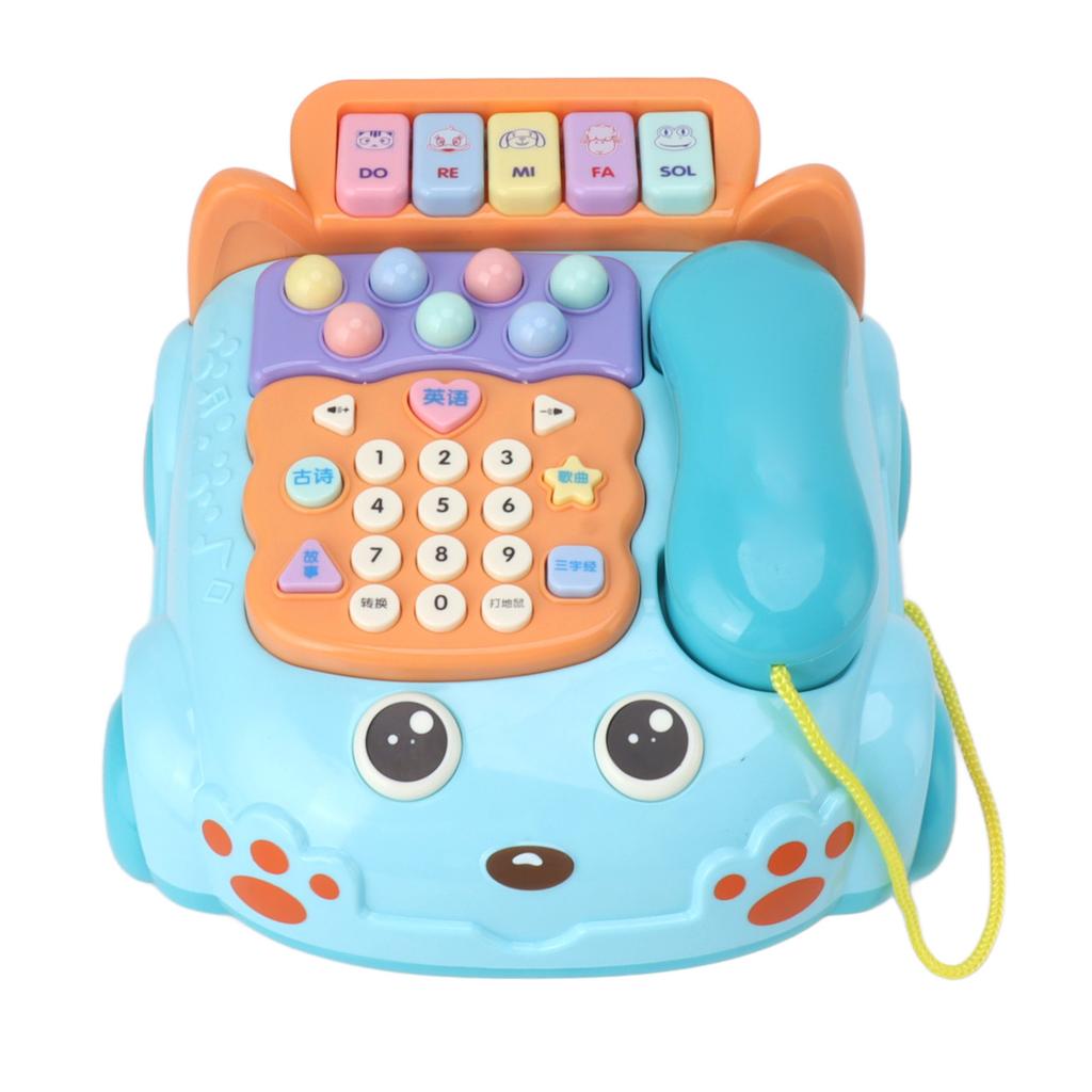 Baby Phone Toy Cartoon with Music Light Children Kids Pretend Phone Parent Child Interactive Educationcal Chinese English Bilingual Toy