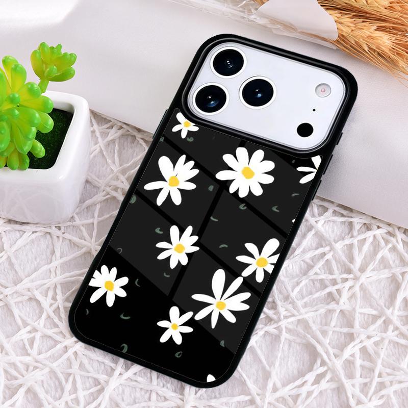 

Daisy Flower Full Screen Phone Case for iPhone 17 Air 16 15 11 12 14 13 Pro Max Shockproof Cover iPhone 14