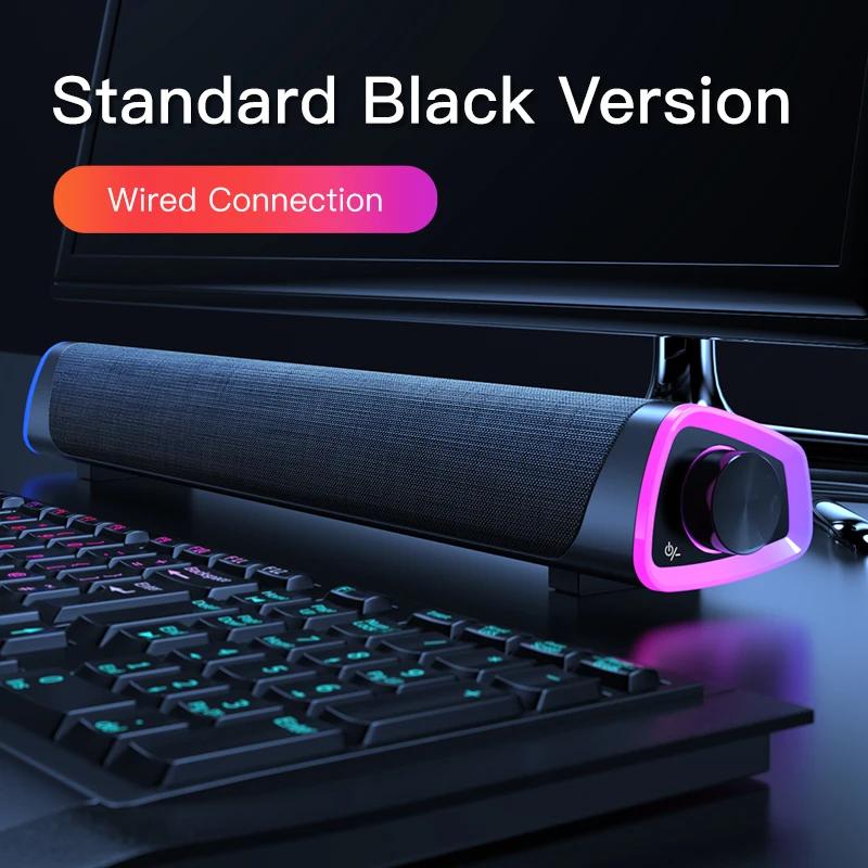 4D Speaker Bar Stereo Sound Subwoofer Bluetooth Speaker for Macbook Laptop Notebook PC Music Player 3.5mm Soundbar Loudspeaker