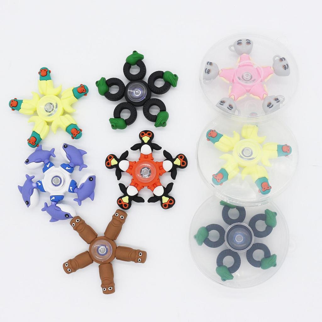 American Shan Hai Jing New Penguin Fidget Spinner PVC Wooden Stick Person Decompression Toy