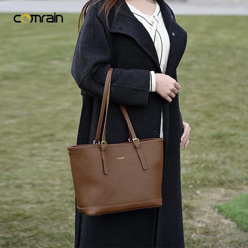 COMRAIN Women's Leather Tote Shoulder Bag
