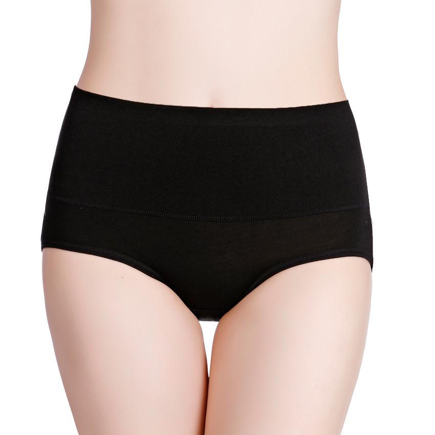 M to 7XL Ladies Cotton Panties High-Rised RC Modal Tummy Control briefs Plus size max to 150kg Widen underpants Solid color