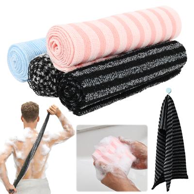 4 Pièces Gant de Lavage Japonais Serviette de Bain Gant Exfoliant pour le Dos Ceinture de Bain Nettoyage Profond au Boue Corporel Serviette de Douche Coréenne