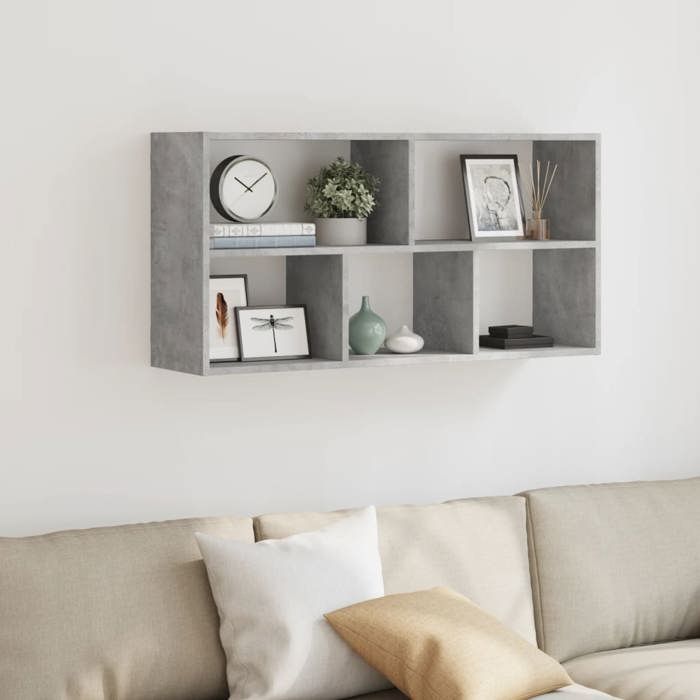 Maison Exclusive - Étagère murale gris béton 100x25x50 cm bois d'ingénierie
