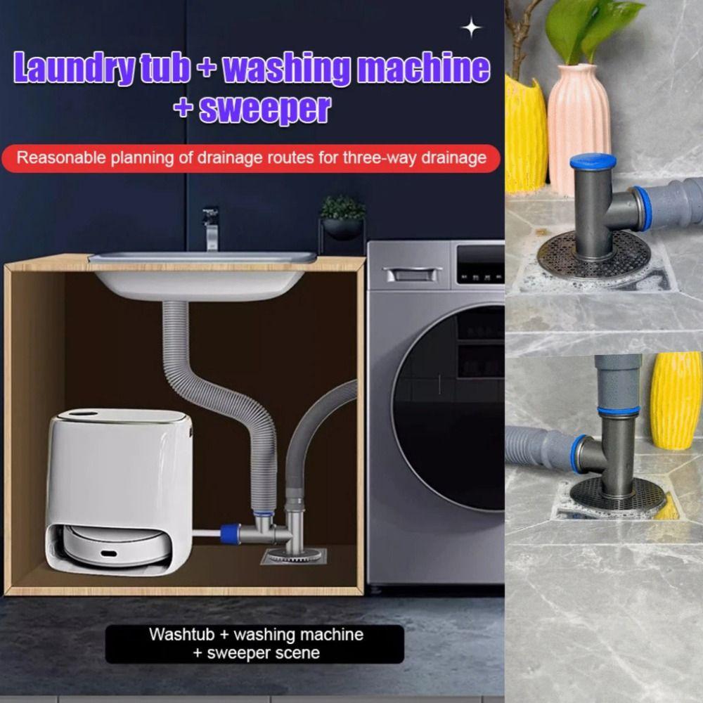 Tee Joint Sink Elbow Pipe Connector Universal Sealing Ring Adapter Sewer Connector Kitchen