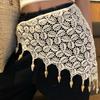 Hochwertiger Damen-Dreiblatt-Klee-Fransen-Strickschal-Rock