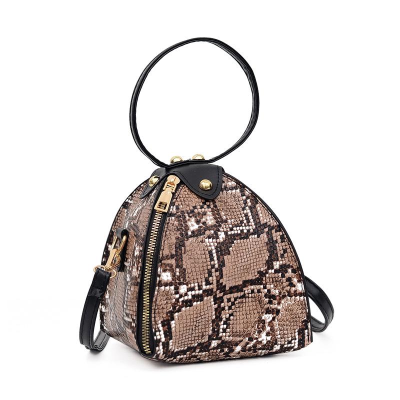 ins fashion leopard print triangle bag Korean version of the new portable women's bag trendy women's shoulder messenger mini bag