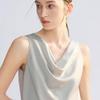 Langzi Drape Collar Satin Cami Top