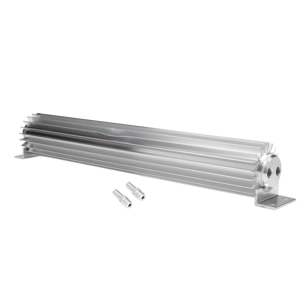 18in Transmission Dual Pass Cooler Finned Aluminum Anodized Universal for Most Cars Trucks