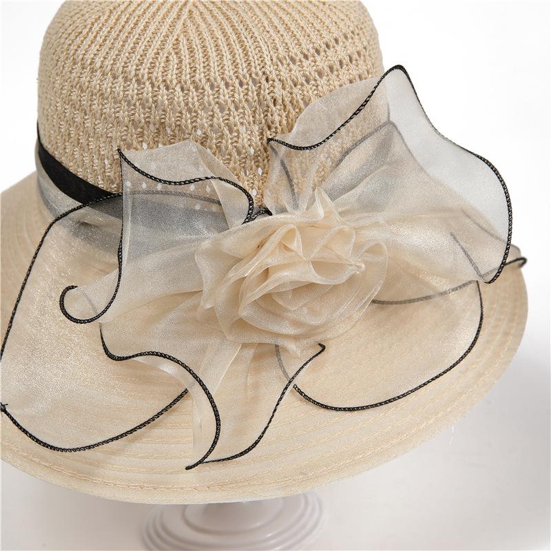 Summer Hat Ladies Sunscreen Hat Elegant Mother Organza Sunshade Hat Sun Hat Bucket Hat