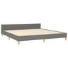 Bed Frame without Mattress Dark Grey 180 x 200 cm Fabric