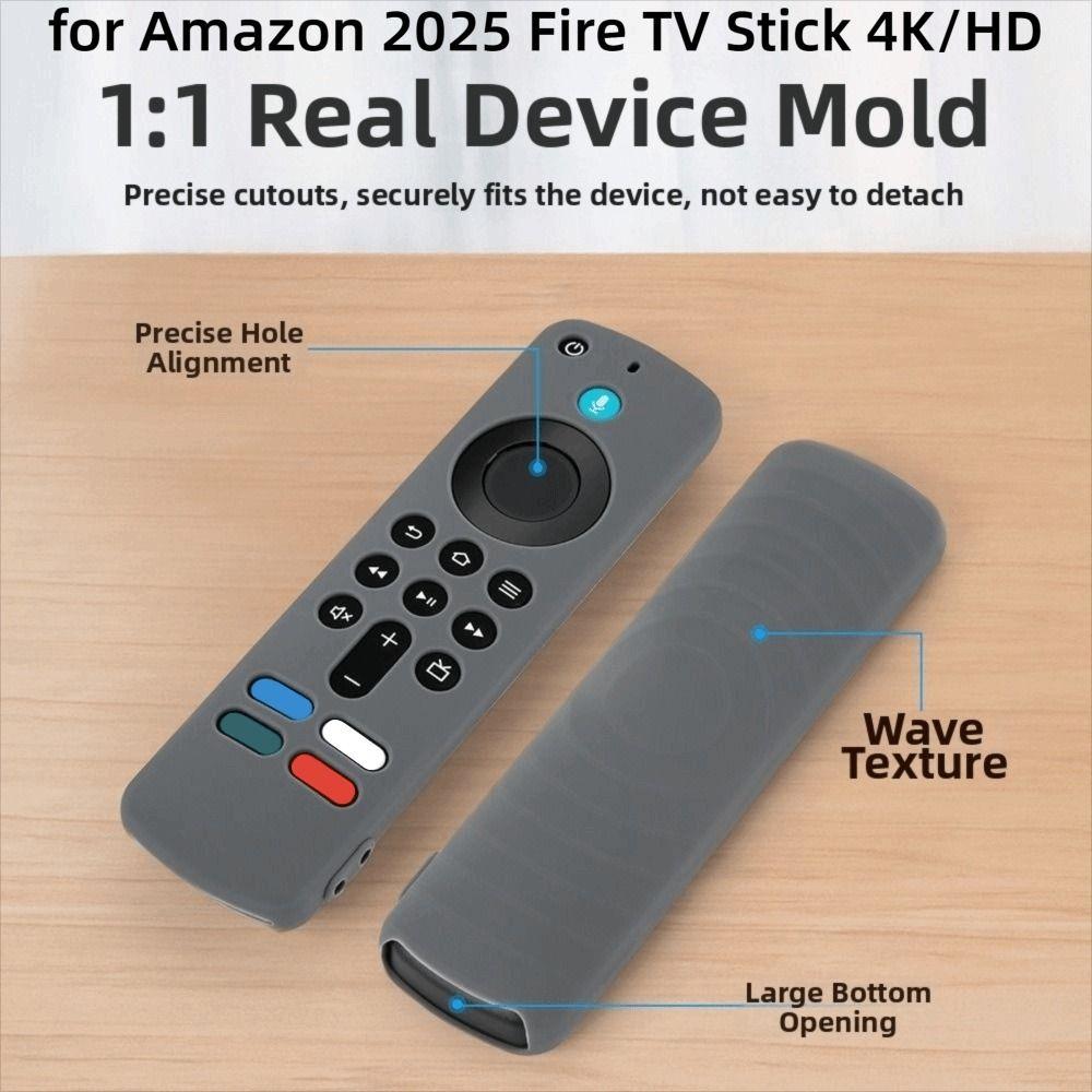 Silicone Protective Case with Lanyard Protector Soft Shell Shockproof Remote Control Sleeve for Amazon 2026 Fire TV Stick 4K/HD