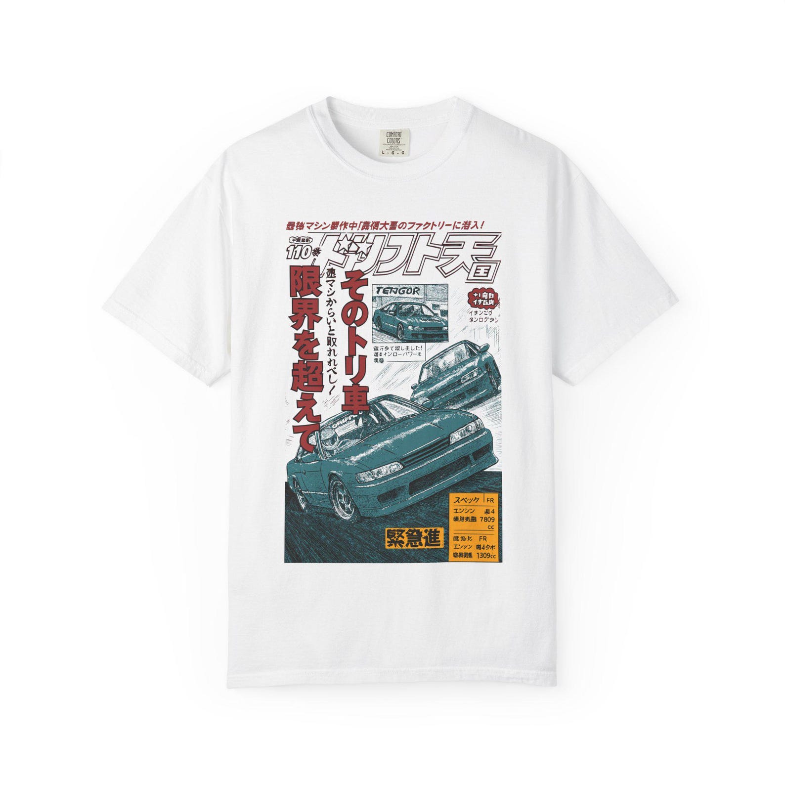 Japanese Racing Manga Poster: Retro Comic Car Drift Art S