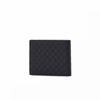 Daks Black European Leather Louis Embossed Dd Pattern Slim Wallet Dbwa6e374bk