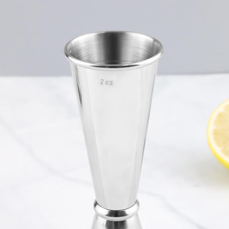 Doppelkopf-Cocktailmaßbecher-Set aus Edelstahl