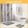 Marble Pattern Shower Curtain With Waterproof Durable Polyester For Comfortable Bathroom Use