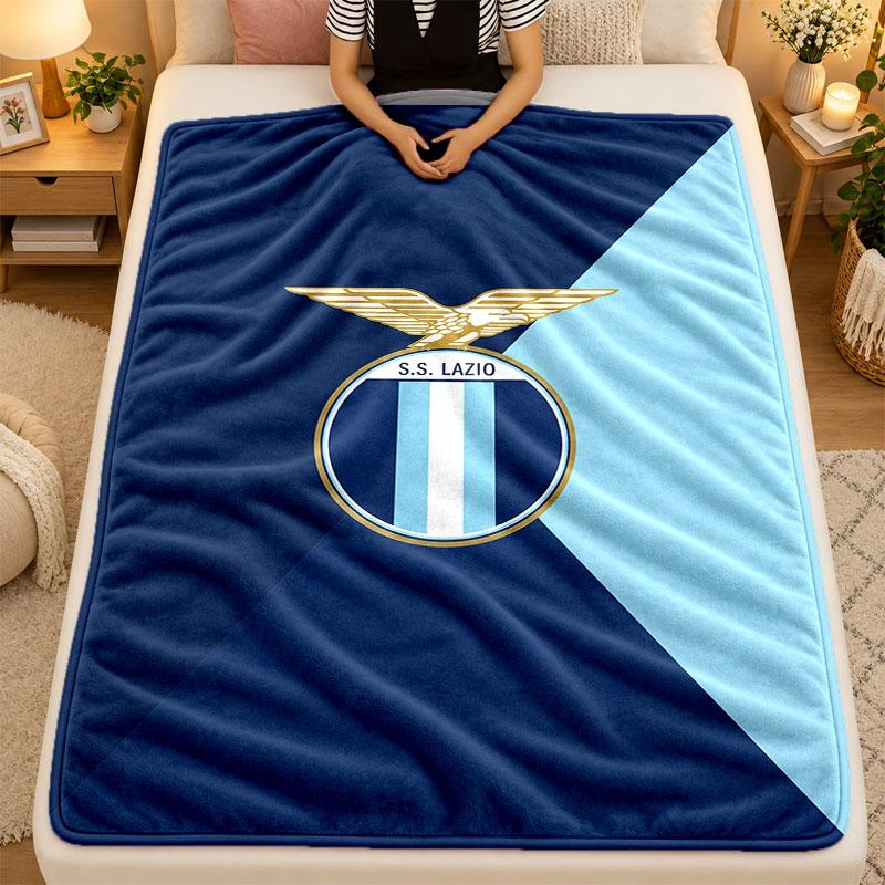 Flannel BlanketLazio FC Warm Soft Throw Blanket for Indoor Sofa Bed Living Room Use
