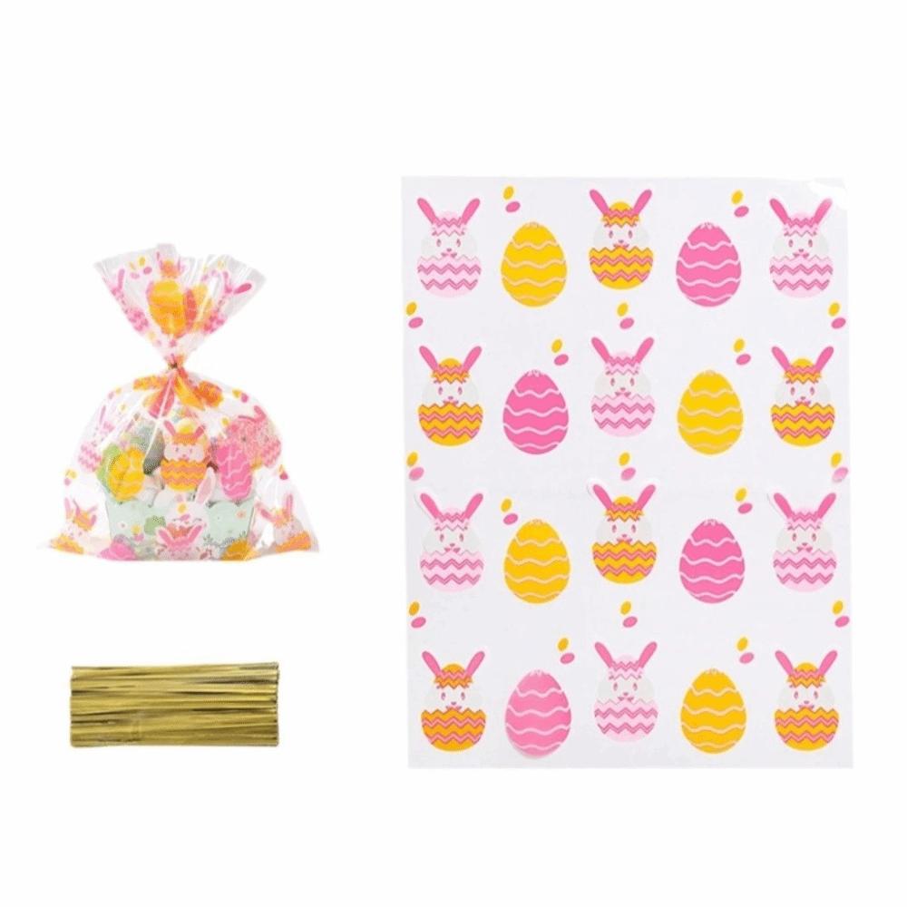 10PCS Rabbit Prints Plastic Packaging Bags Cartoon Snack Pack Bags  Candy Packaging Style A
