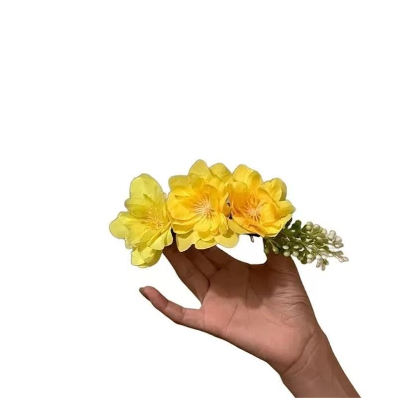 Elegant Blossom Hair Comb For Side Bun Updos Secure Grip Lightweight Plastic Hair Comb Women Accessories