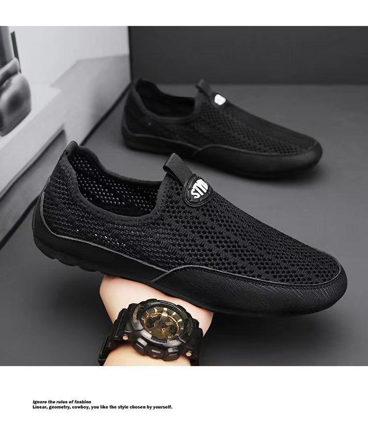 Men's Breathable Mesh Slip-On Casual Driving Shoes
