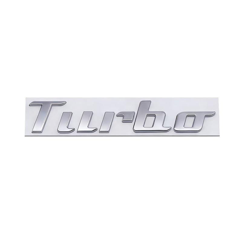 New TURBO Car Rear Emblem Suitable for Turbocharged Performance Modification Badge, 3D Metal Separate Letter TURBO Trunk Sticker